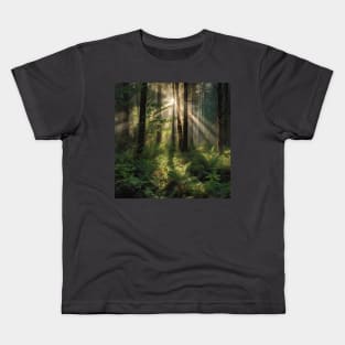 Sunshine on the dense forests after the rain Kids T-Shirt